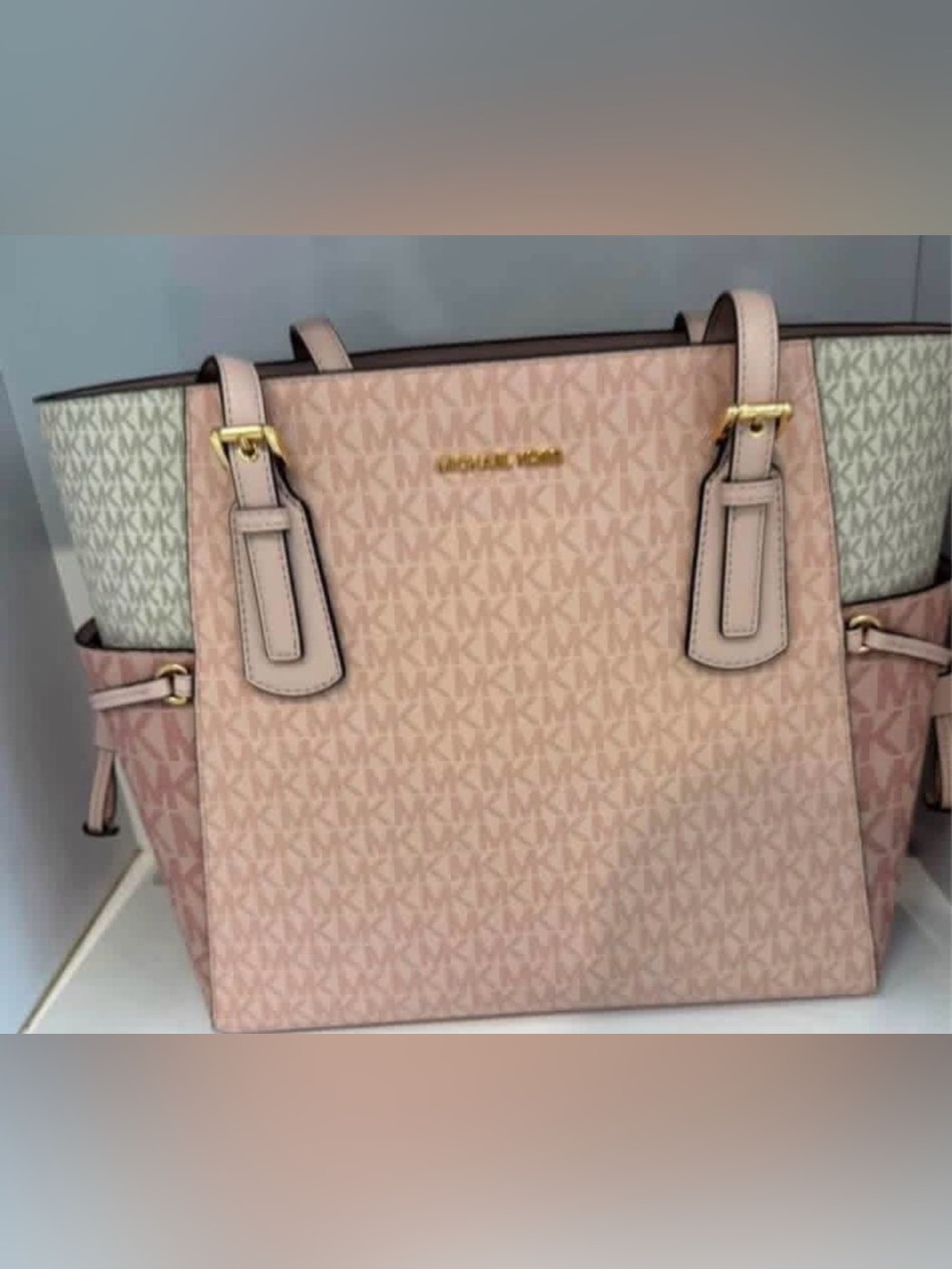 Michael Kors Blush Pink MK Signature Tote